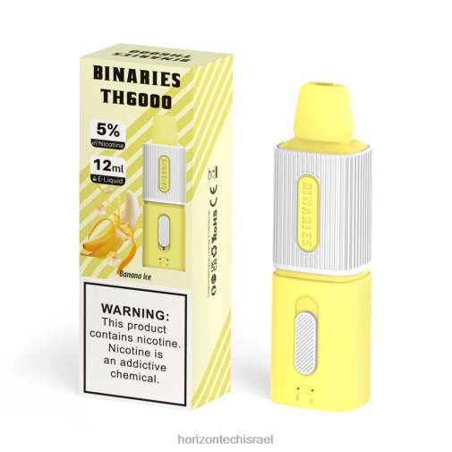 HorizonTech Binaries Cabin th6000 חד פעמי 12 מ"ל קרח בננה Horizon tech vape coils 28N2897