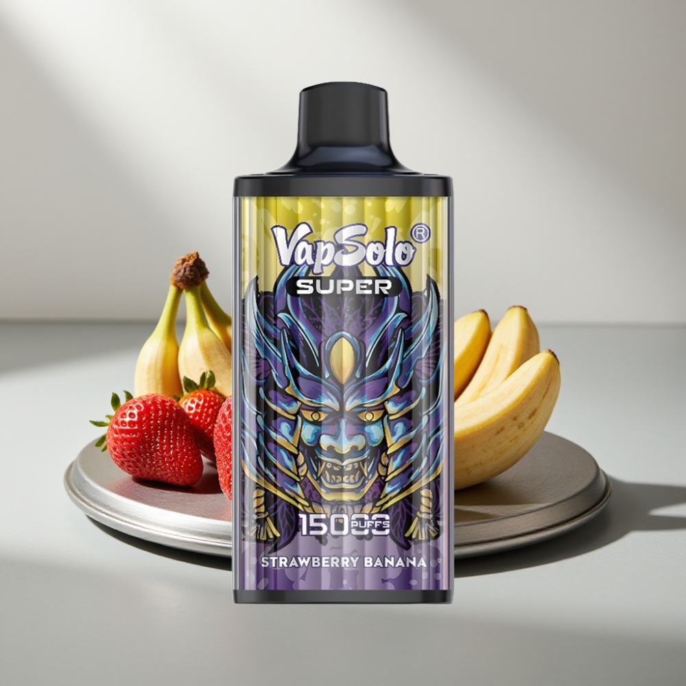 Vapsolo Super 15000 Puffs 40ml 850mah Type-C תות בננה