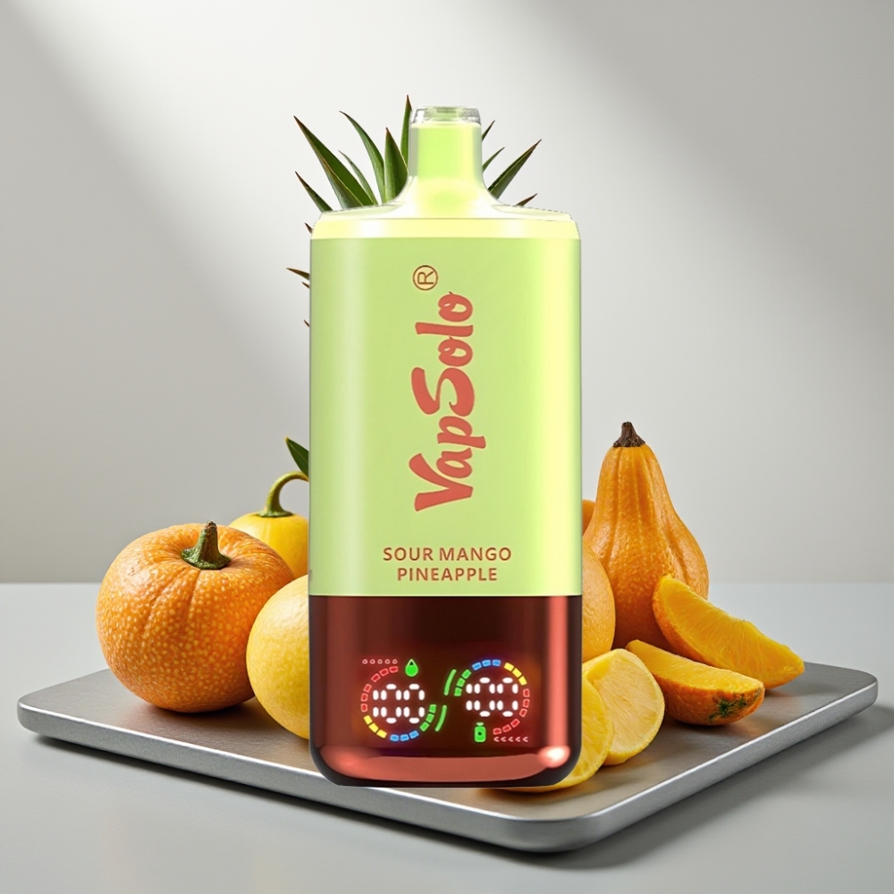 VapSolo Triple 30000 Puffs 40ml 3 Tank Type-C חמוץ מנגו אננס