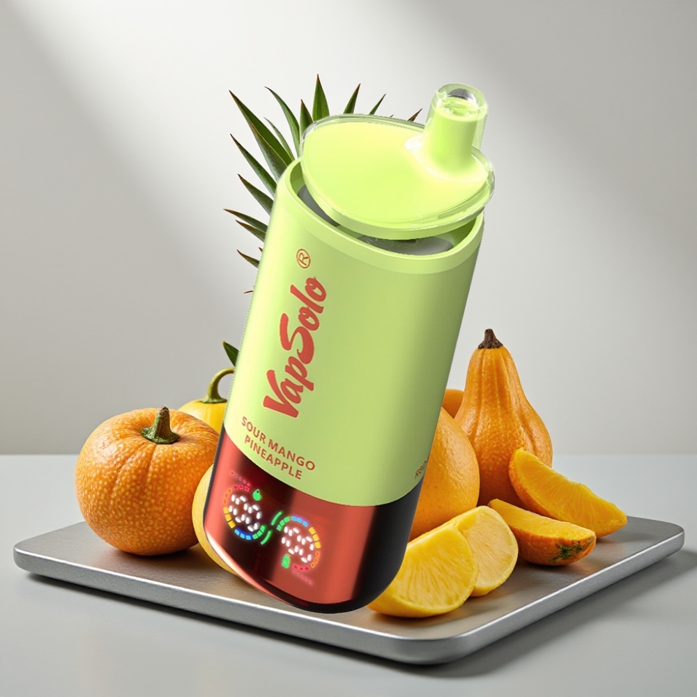 VapSolo Triple 30000 Puffs 40ml 3 Tank Type-C חמוץ מנגו אננס