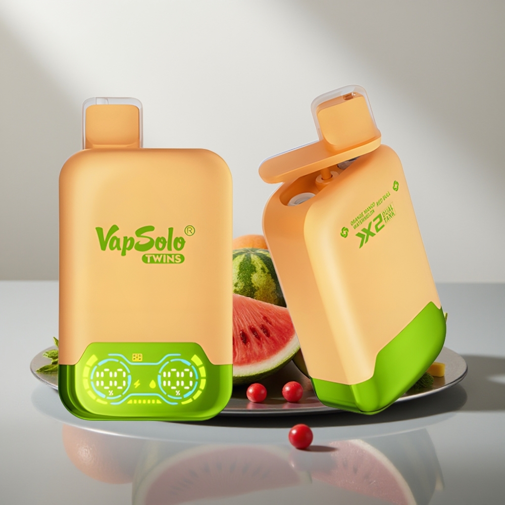 Vapsolo Twins 20000 Puffs 40ml 20mg/50mg Type-C תפוז מנגו אבטיח & רד בול