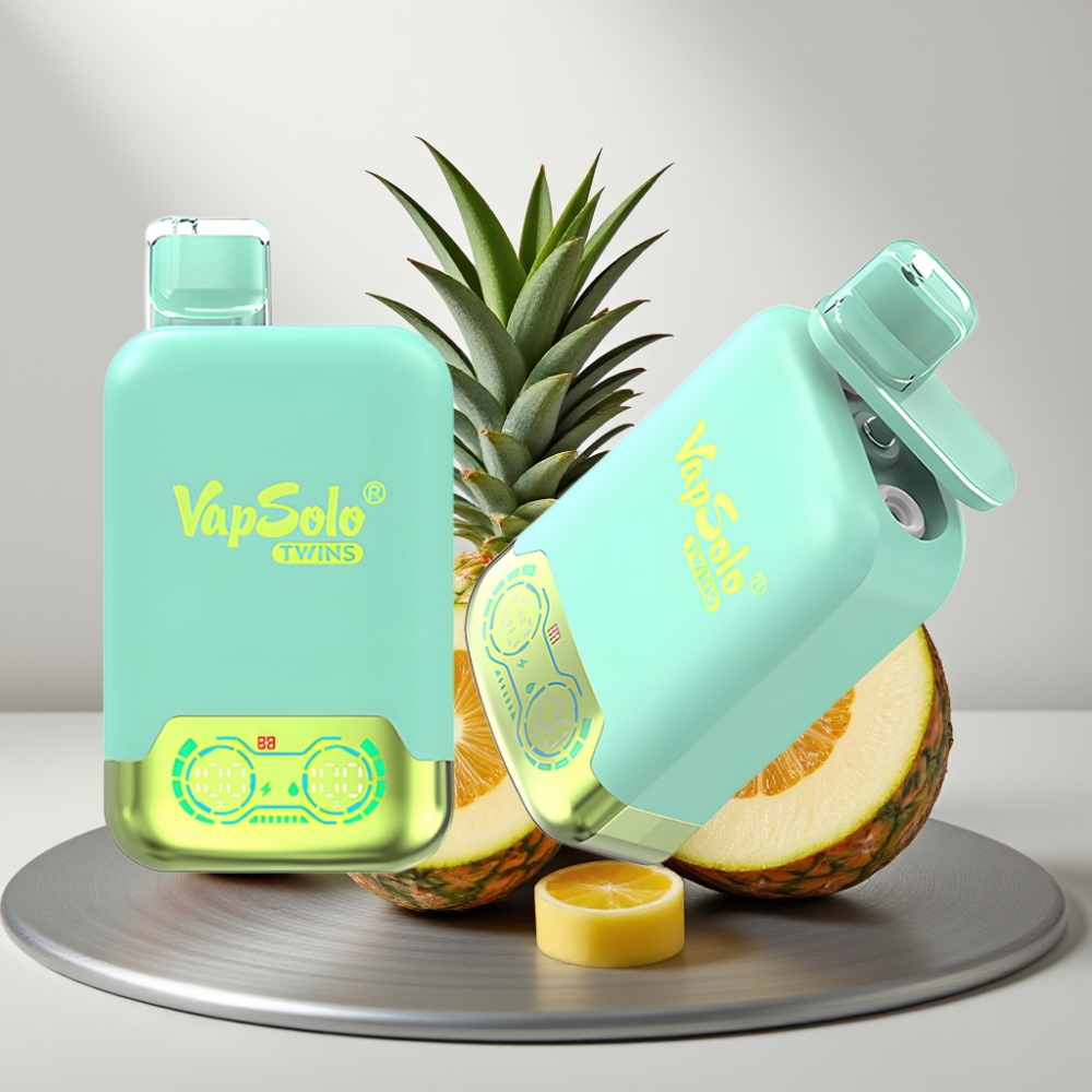 Vapsolo Twins 20000 Puffs 40ml 2-Tank Type-C אבטיח משולש & אננס קוקוס