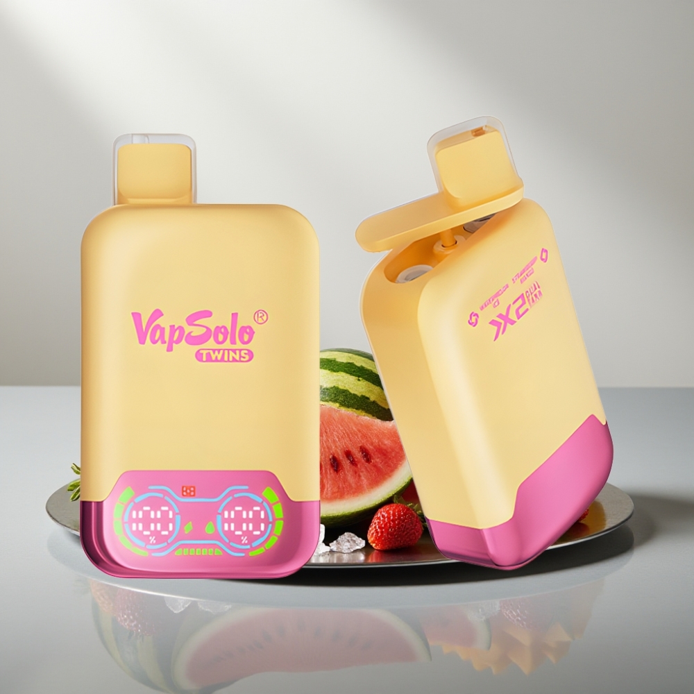 Vapsolo Twins 20000 Puffs Disposable Vape אבטיח קרח & תות מנגו 40ml 2 טנקים Type-C