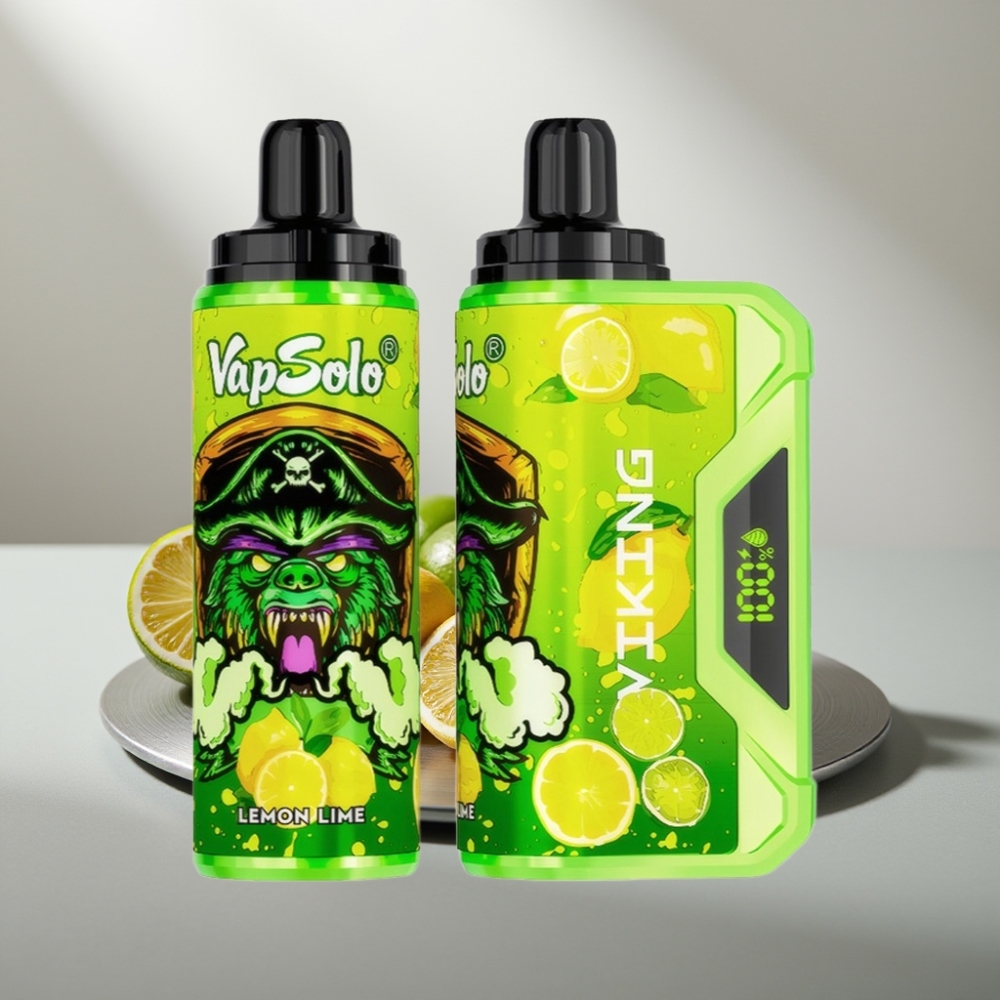 VapSolo VIKING 12000 Puffs 22ml לימון ליים טעם טעינה Type-C