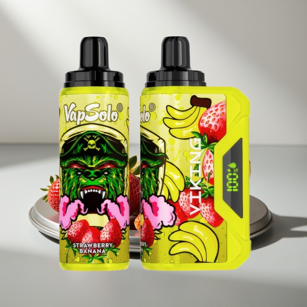 VapSolo VIKING 12000 Puffs 22ml תות בננה Type-C LED