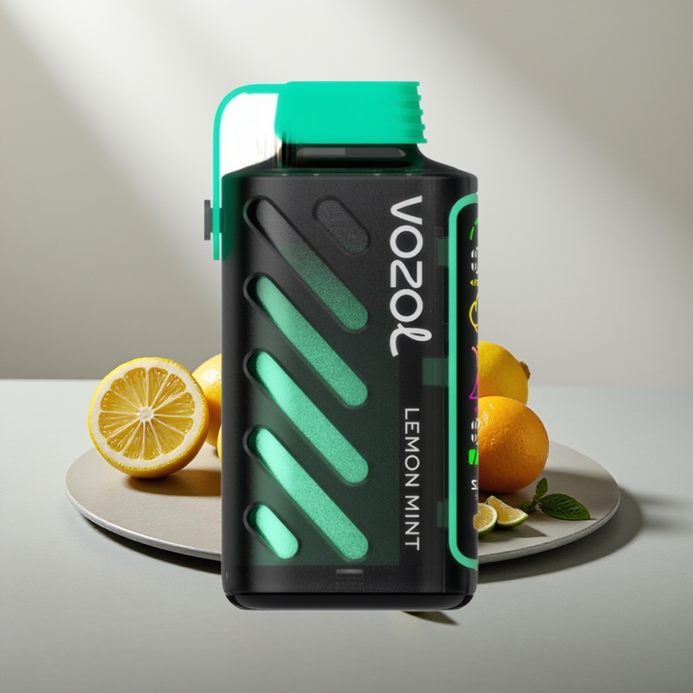 VOZOL Gear Power 20000 Puffs S.i.L.C. Tech Dual Mesh Coil Full Screen Display 20mL 5% לימון נענע