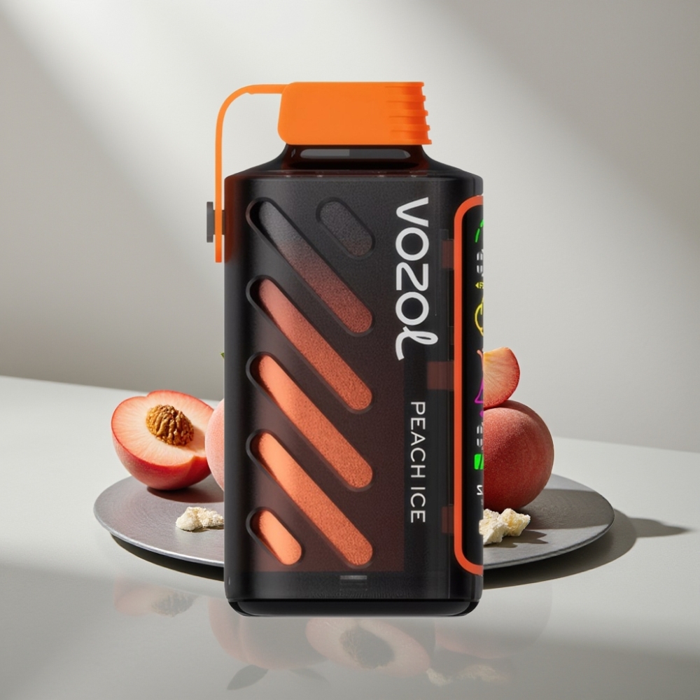 VOZOL Gear Power 20000 Puffs S.i.L.C. Tech Dual Mesh Full Screen 20mL 5% אפרסק קרח