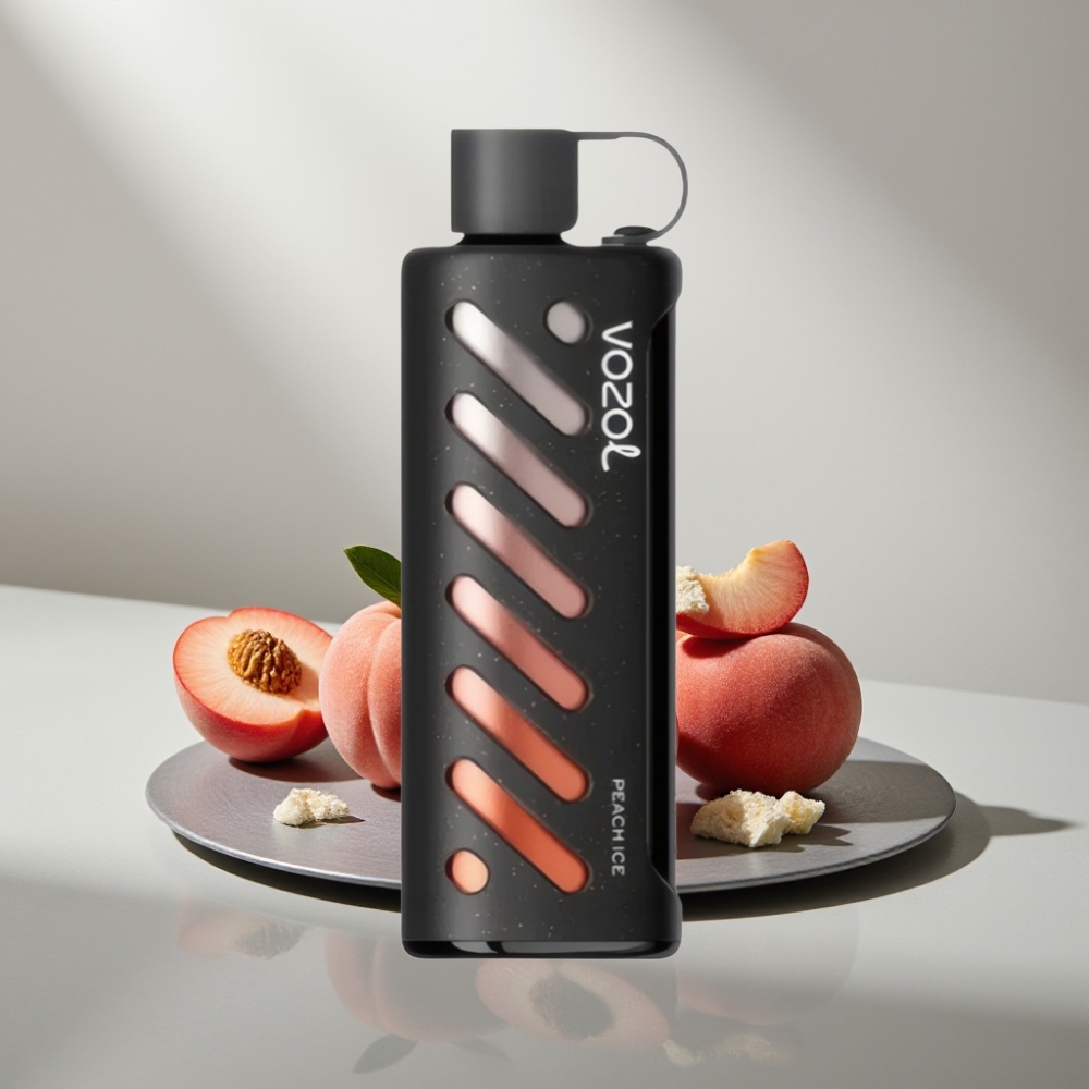 VOZOL Gear Shisha 25000 Puffs 1000mAh 5mg/ml Dual Mesh אפרסק קרח