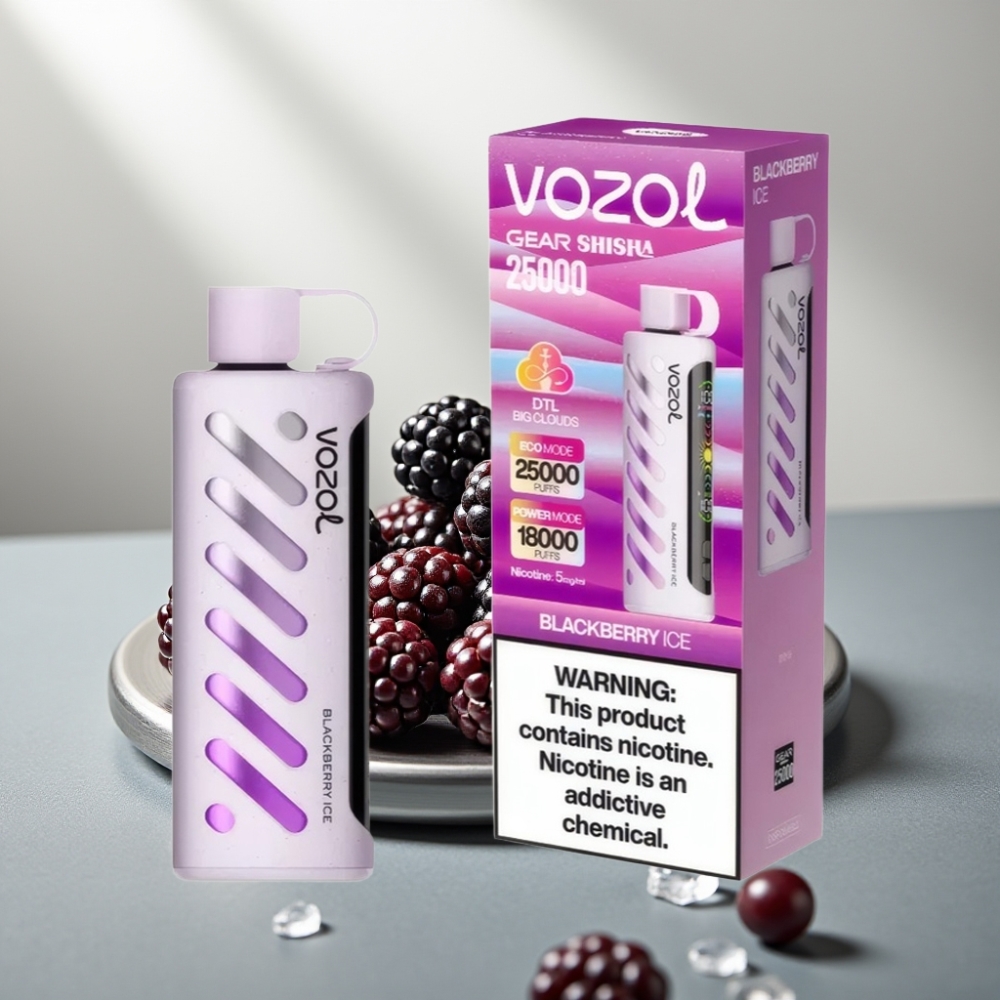 VOZOL Gear Shisha 25000 Puffs 1000mAh Dual Mesh Blackberry Ice