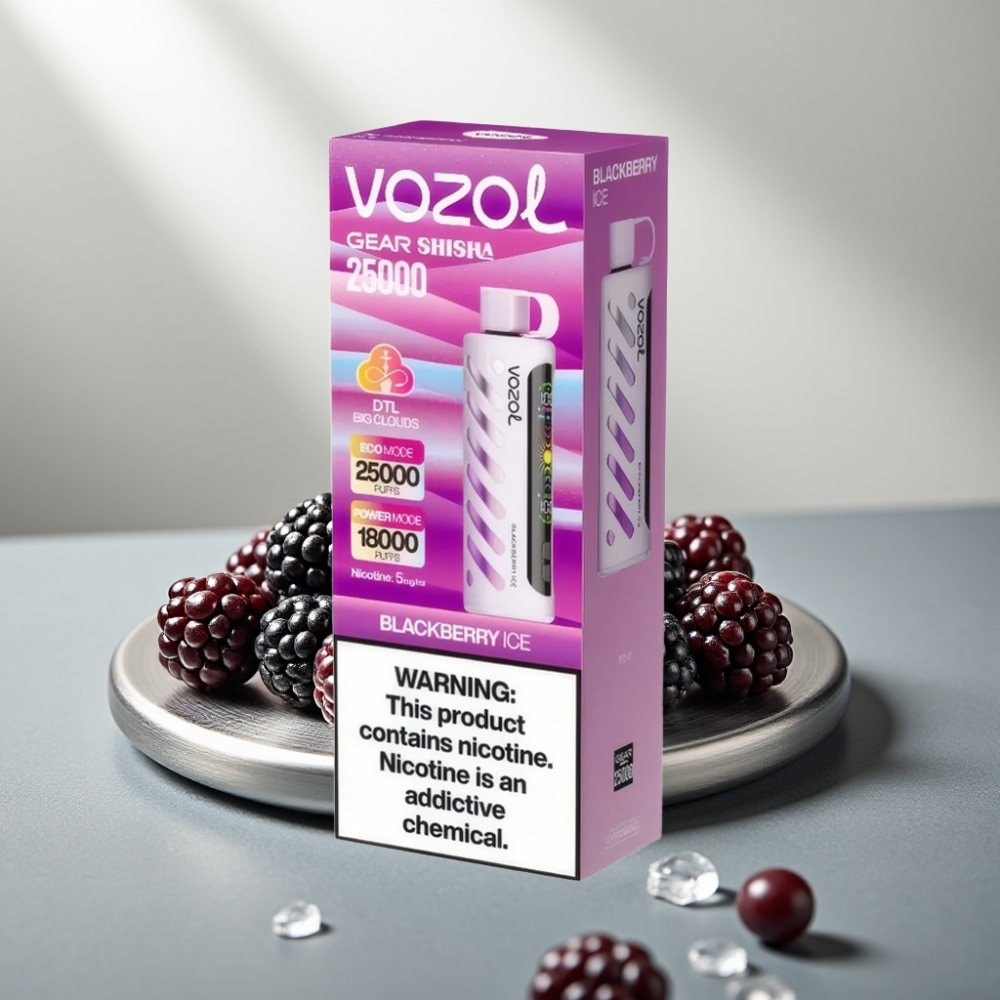 VOZOL Gear Shisha 25000 Puffs 1000mAh Dual Mesh Blackberry Ice