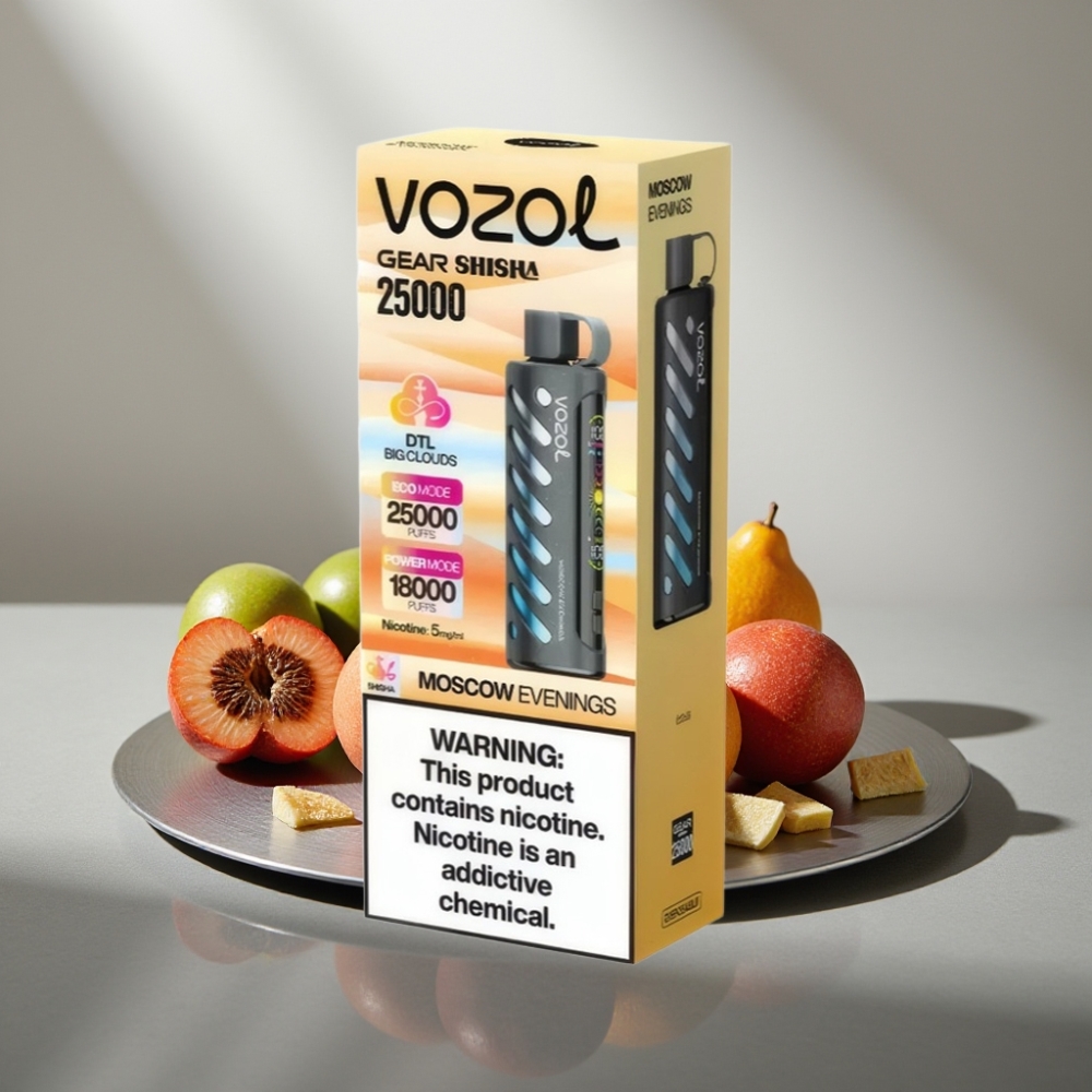 VOZOL Gear Shisha 25000 Puffs 5mg/ml 1000mAh Dual Mesh ערבי מוסקבה