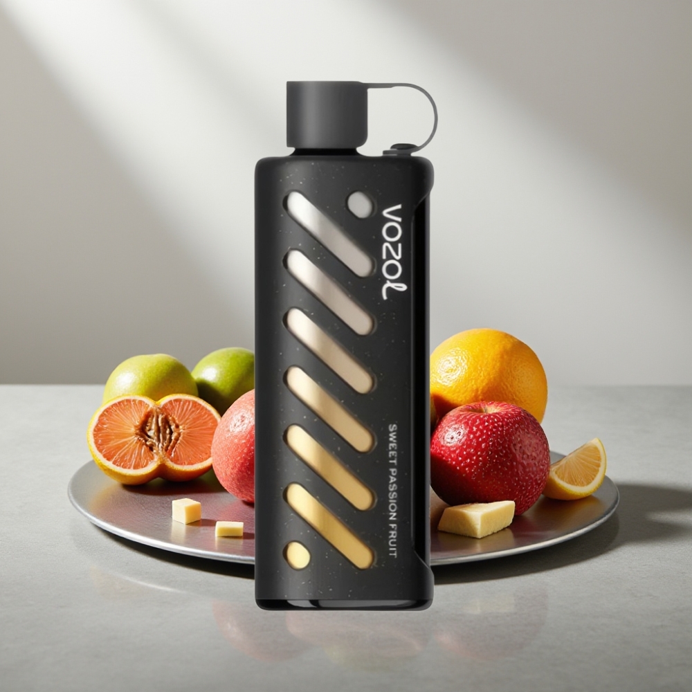 VOZOL Gear Shisha 25000 Puffs Disposable Vape פרי פסיון מתוק S.i.L.C Tech Dual Mesh 1000mAh 5mg/ml