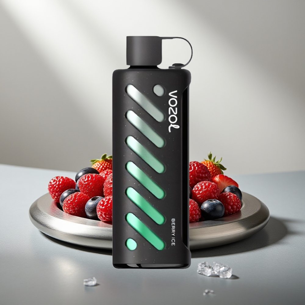 VOZOL Gear Shisha 25000 Puffs S.i.L.C Tech Dual Mesh 1000mAh 5mg/ml טעם פירות יער קרח