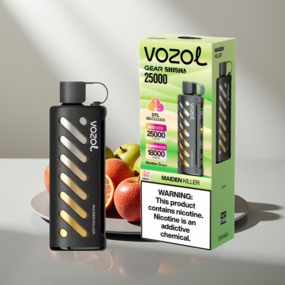 VOZOL Gear Shisha 25000 Puffs S.i.L.C Tech Dual Mesh 5mg/ml רוצח הבתולות