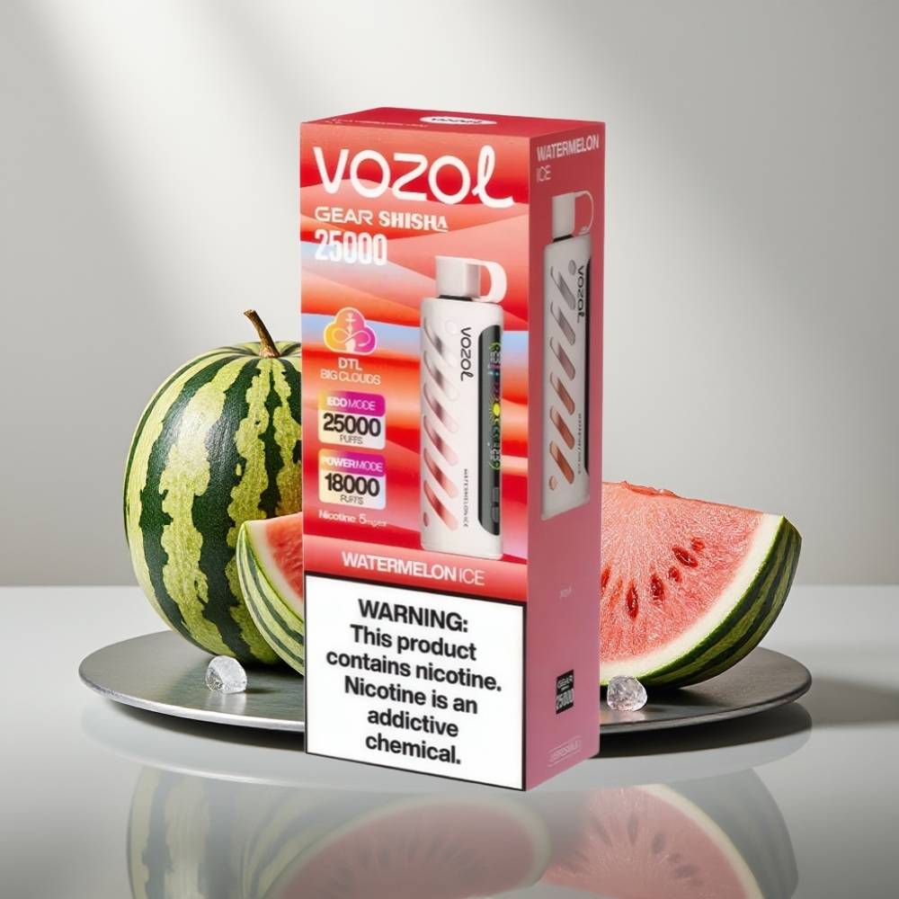 VOZOL Gear Shisha 25000 Puffs Watermelon Ice Dual Mesh 1000mAh 5mg