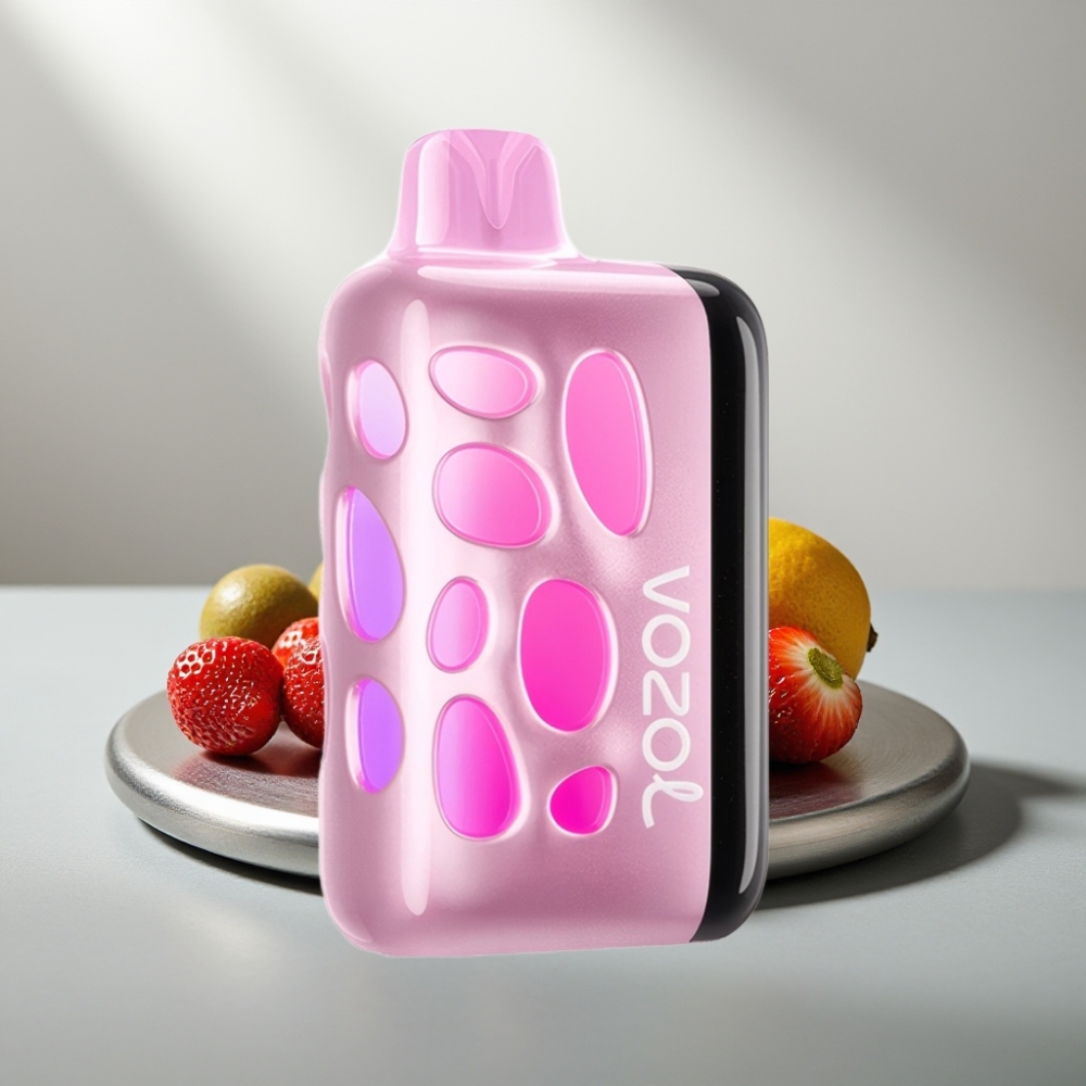 VOZOL RAVE 40000 Disposable Vape תות קיווי 270° תאורה קצב 80% טעינה ב-20 דקות 1000mAh