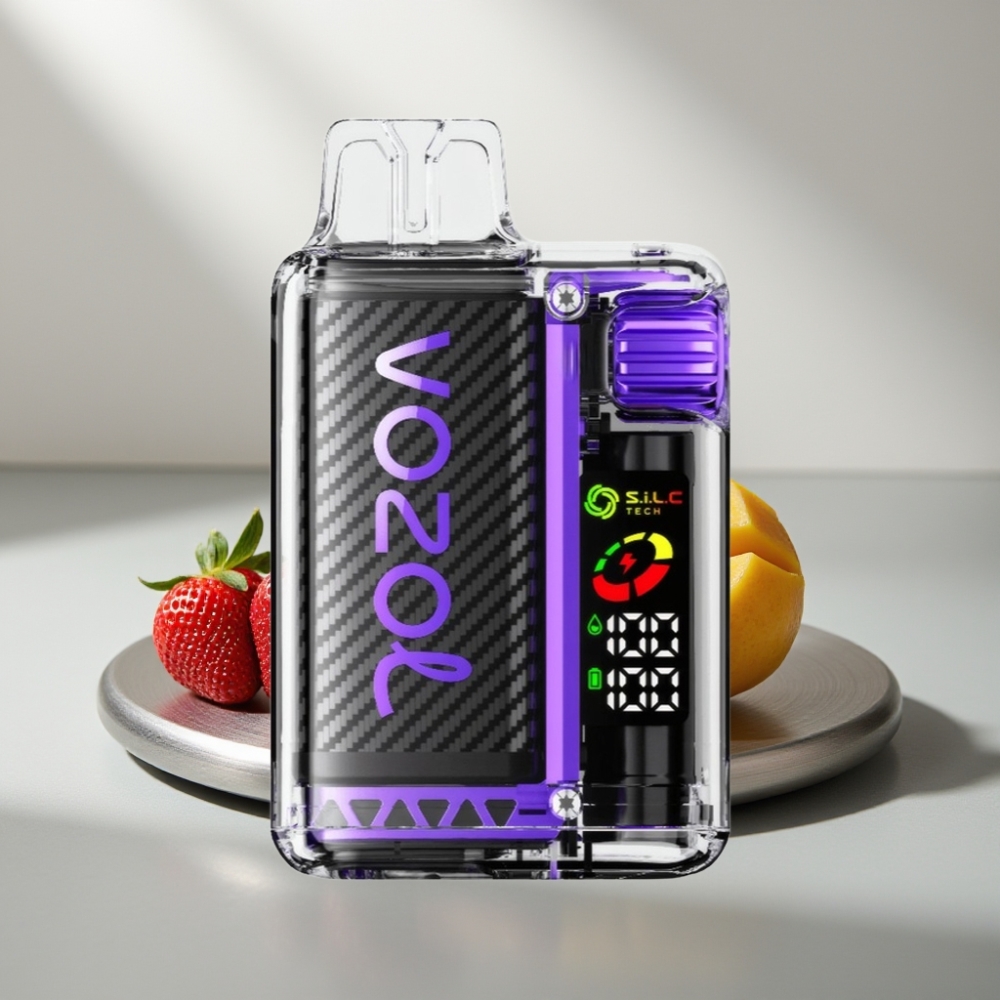 VOZOL Vista 20000 Puffs סוללה נטענת 650mAh מסך OLED 2% ניקוטין תות מנגו